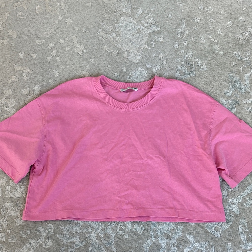 Zara Vibrant Pink Crop Top